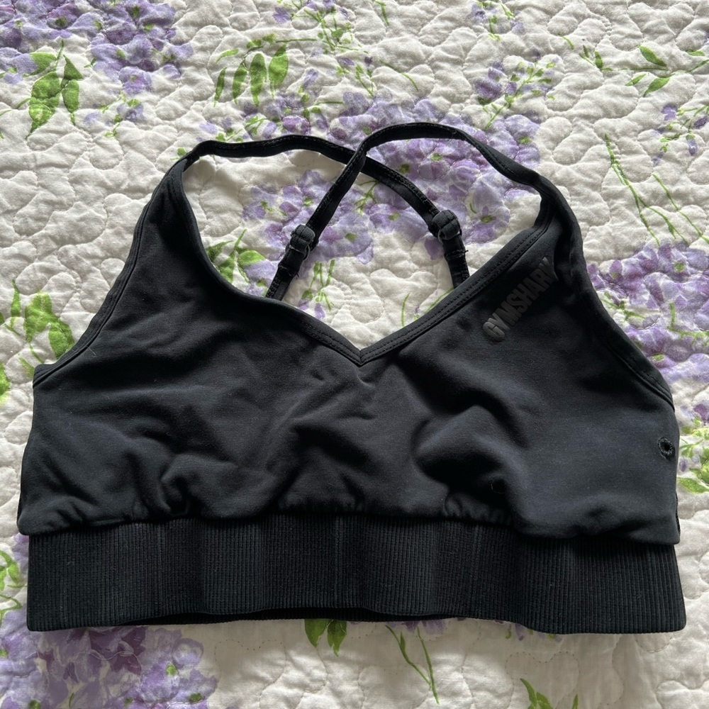 GYMSHARK BLACK SPORTS BRA